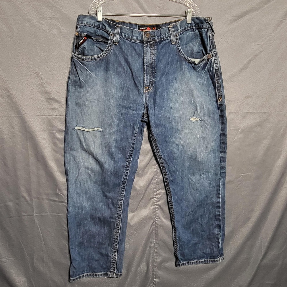 Ariat FR M3 Loose Jeans Mens 42x30 Blue Relaxed Fit Flame Resistant Workwear